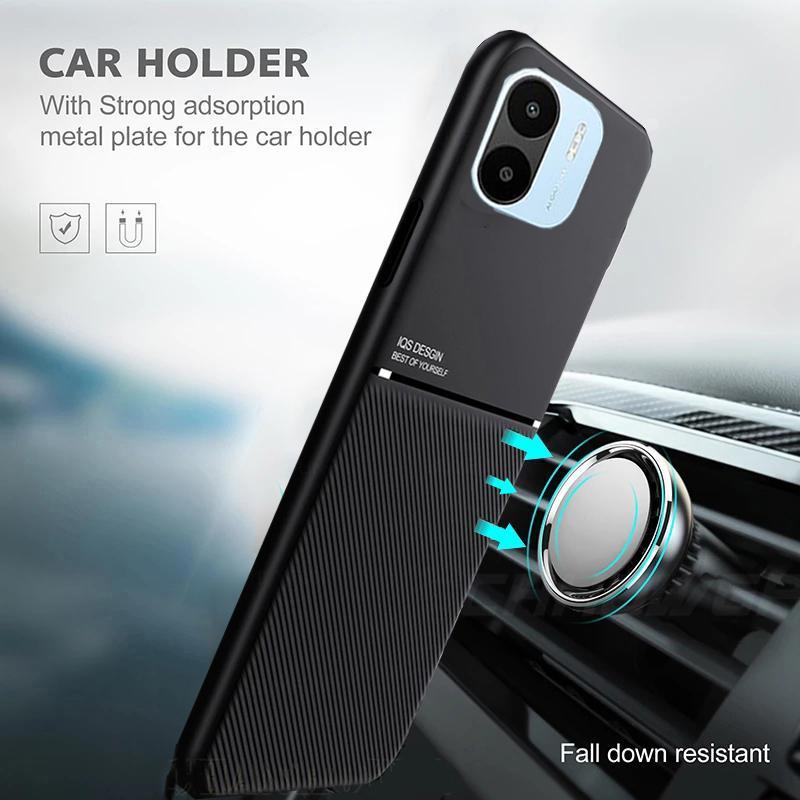 For Xiaomi Phone Redmi Case A1 Matte Leather Soft Silicone Phone Cases On For Xiaomi Redmi A1 A 1 Redmia1 Shockproof Car Holder Cover Shell Coque