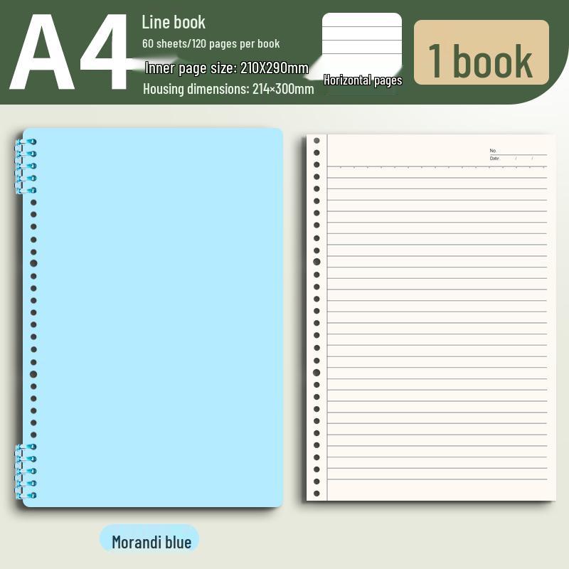 Morandi Colors Detachable Coil Notebook - B5, A4, A5 - Student-Friendly, High-Quality Loose-Leaf Design