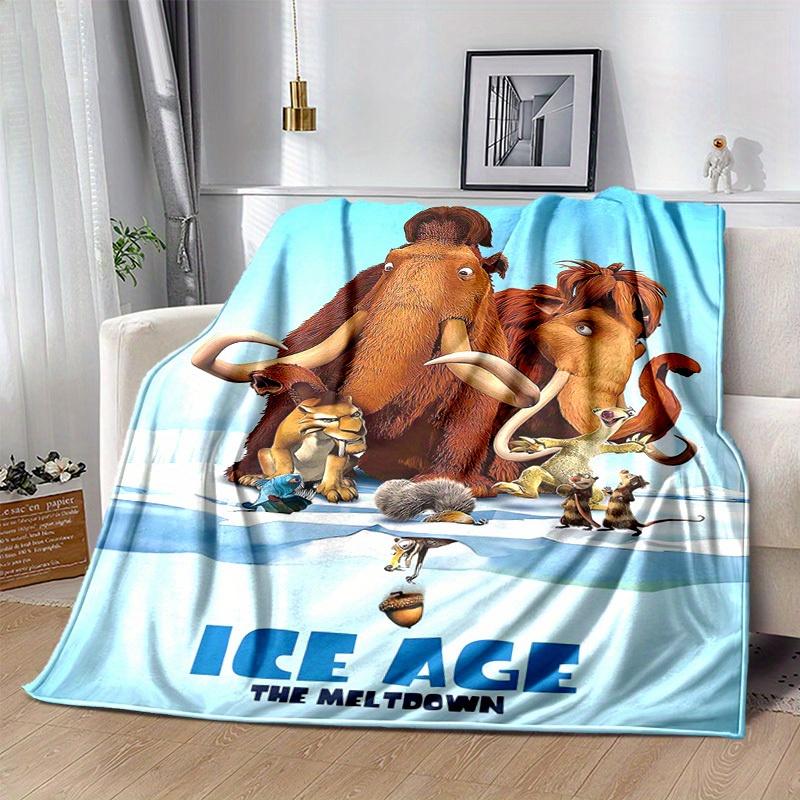 1pc, Ice Age The Meltdown Movie Characters Throw Blanket Perfect for Home Decor, Couch Cover, Outdoor Use, Travel, Camping