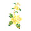 Flower Cloth Sticker Embroidered Patch DIY Decor Applique Craft Clothing Accessories (Yellow)