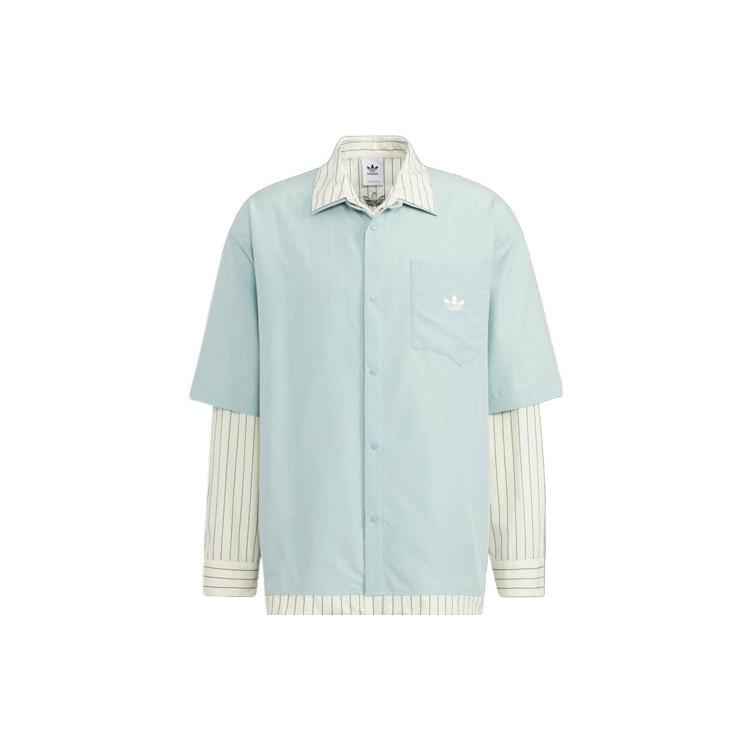 adidas originals x UMAMIISM Crossover Logo Printing Long Sleeves Blue Shirt Men s HR6446 XXL