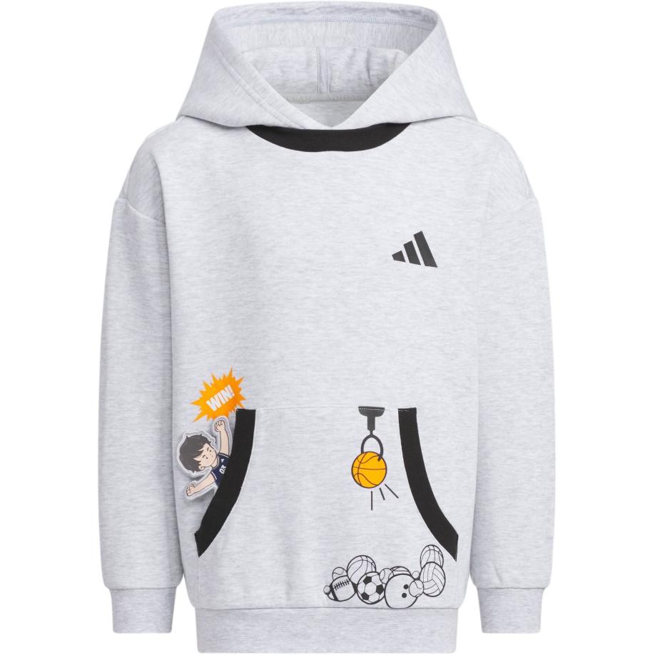 Adidas Sweatshirt Light Heather Gray Children Aged 3 7 Years Old KB4572 140