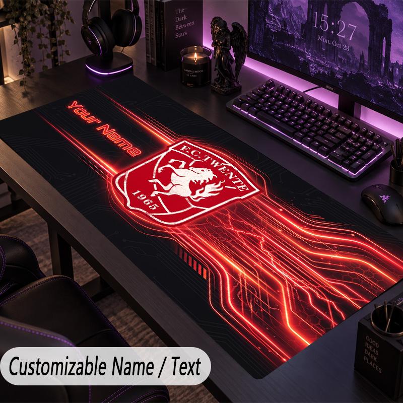Large Mouse PadFC Twente Custom Name Text Personalized Desk Mat Non Slip Gaming Pad