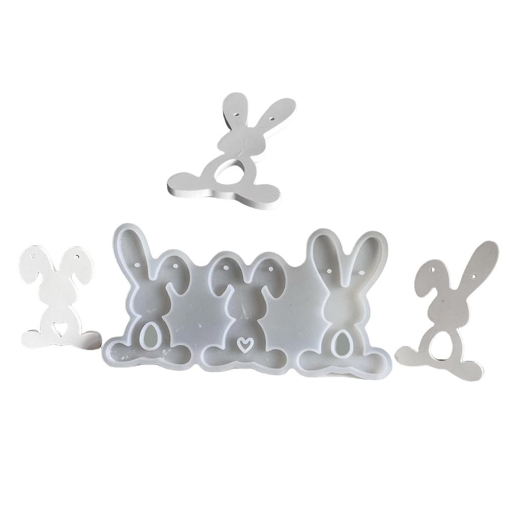 Multipurpose Flexible Silicone Mould for Rabbit Candle Holders Portable for Craft Supplies and Festive Decorations