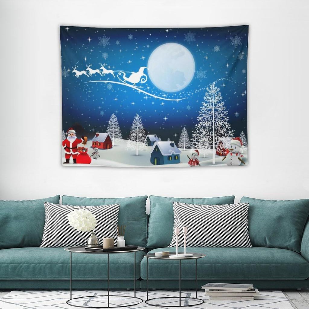 Christmas Tree Winter Santa Claus Wall Hanging Tapestry Christmas Wall Hanging Tree Wall Hanging Gorgeous Christmas Tree Fireplace Gifts