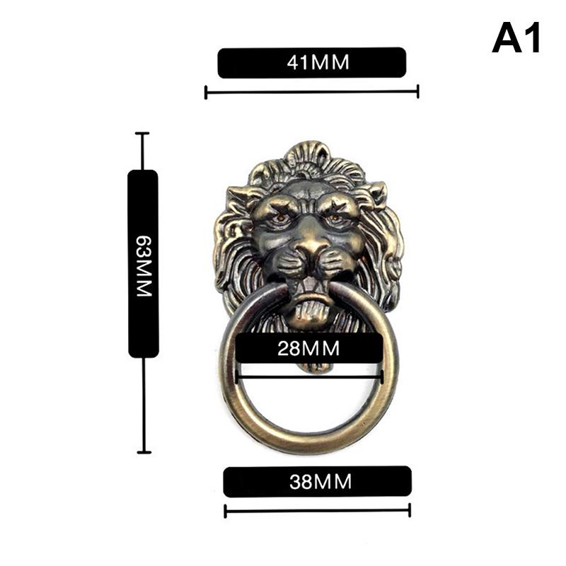 

Ручки и ручки, новые старинные бронзовые ручки в виде головы льва для комода, ящика, дверных ручек, дверных молотков A1