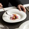White Irregular Ceramic Plates High-end Hotel Dinner Plates Home Western Cuisine Pasta Dessert Plates Hotel Tableware Kitchen.