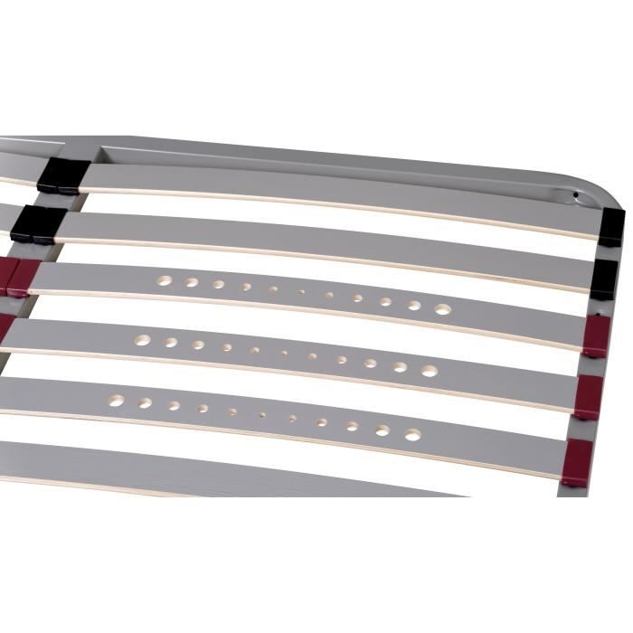 SEDAC Sommier OPTIZONES 160 x 200 - Cadre à lattes - 5 zones de confort