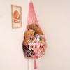 Triangle Cotton Rope Hanging Toy Net with Tassels - Plush Toy Storage for Kids' Room