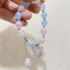 Fashion Crystal Butterfly Bracelet Colorful Beads Charm Elastic Bracelet Women Jewelry Accessories Gifts