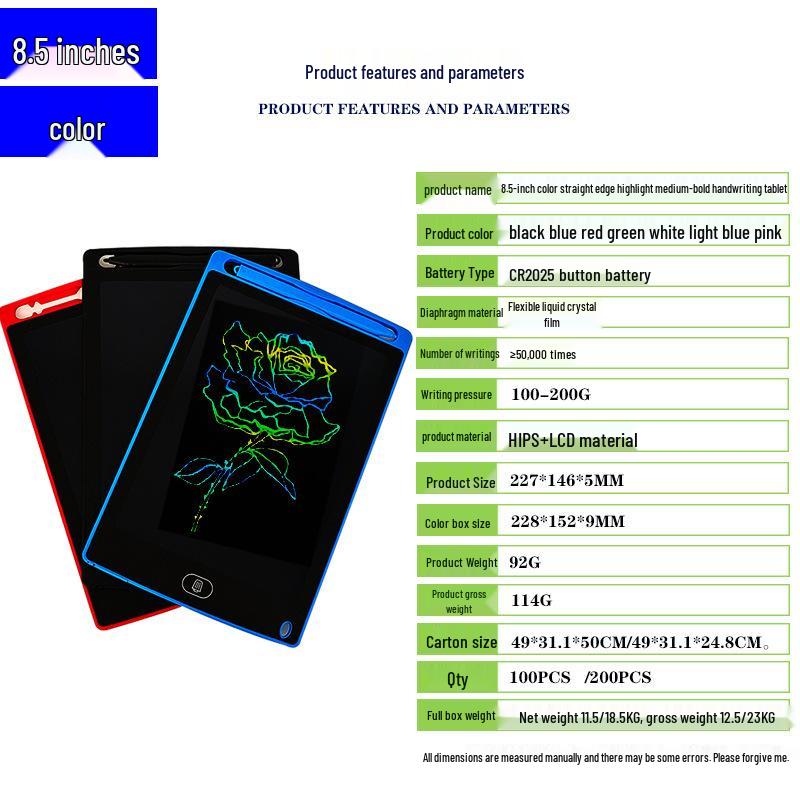 Benutzerdefiniertes LCD Schreib- & Zeichenbrett für Kinder - Pädagogisches Schreib- & Kritzelpad