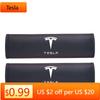 Car Sticker Tesla 2Pcs Leather Car Seat Safety Belt Shoulder Protection Cover For Tesla Model 3 Model S X Model Y Roadster Space