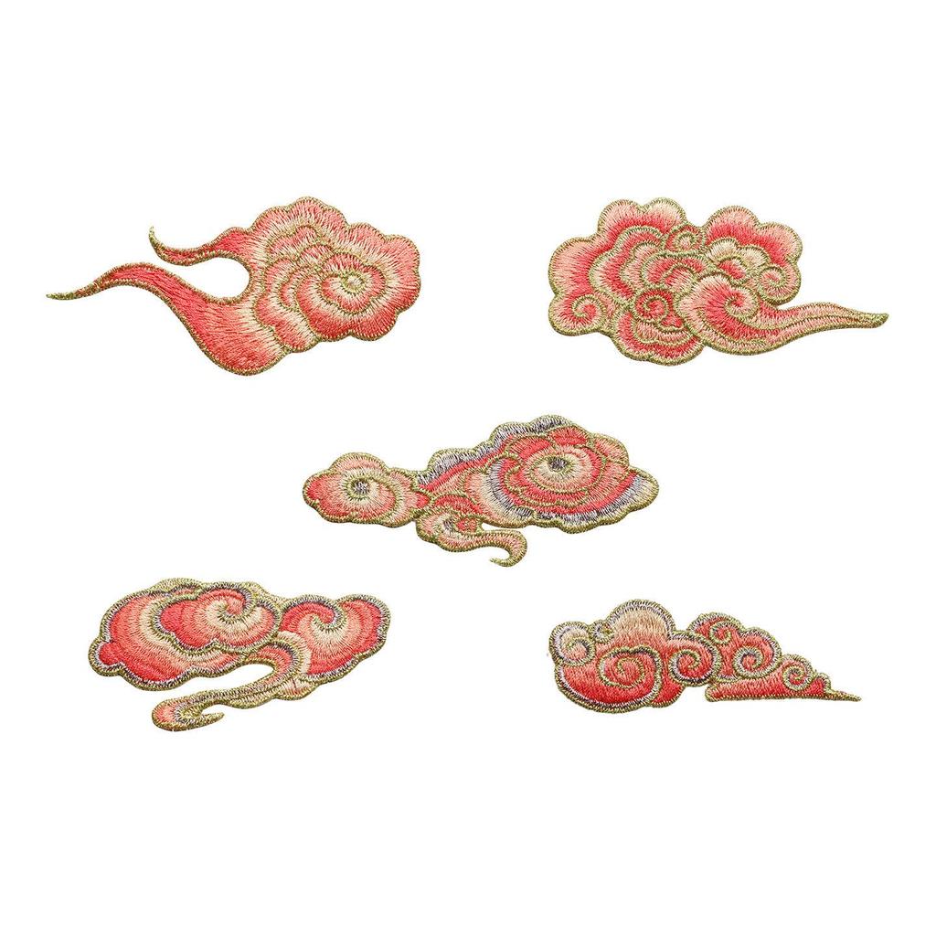 Dunhuang Auspicious Clouds Embroidery Cloth Patch Set for DIY Clothing Repair and Decoration