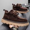 Autumn Men's Luxury Suede Leather Casual Shoes Classic Retro Outdoor Sports Leisure Shoes British Low-top Loafers Soft Men Boots