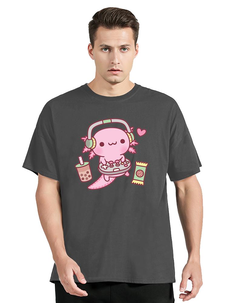 Ajolote Axolotl Übergroßes T-Shirt Sommer Herrenbekleidung Japanisch Fitness Fitness T-Shirt Anime Mode Baumwoll-T-Shirt Designer