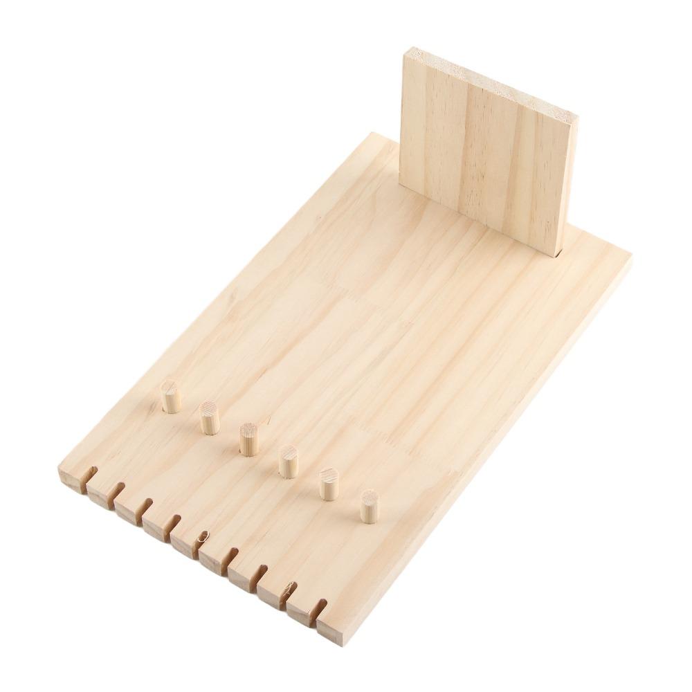 9-slot Jewelry Display Stand Wooden Earring Organizer Jewelry Storage Necklace Holder  Desktop
