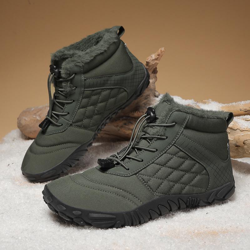 New Cotton Shoes for Men and Women Winter Velvet Thickened Warm High-top Couple Snow Boots Non-slip Waterproof Hiking Shoes