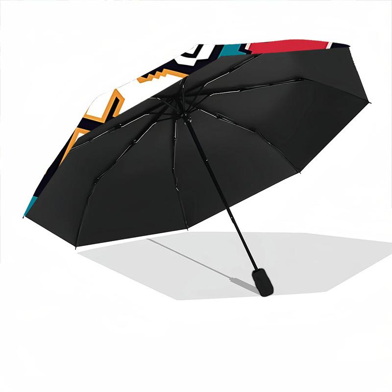 1pc Gamer PixelArt Automatic Open/Close Umbrella with Folding feature Compact Travel Umbrella, Lightweight design, for Commuting087
