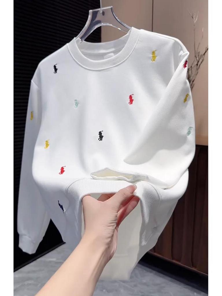 Herren Slim Fit Herbst Stickerei Kriegspferd Lässiges Kurzarm-T-Shirt - Trendiges Halbarm-Design