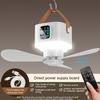 2 In 1 Silent Ceiling Fan Light 4 Gears Lightweight Hanging Fan Brushless Motor Fan Light for Dining Room Bedroom Living Room