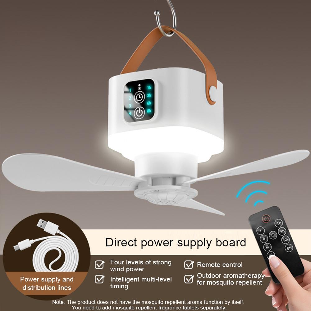 2 In 1 Silent Ceiling Fan Light 4 Gears Lightweight Hanging Fan Brushless Motor Fan Light for Dining Room Bedroom Living Room