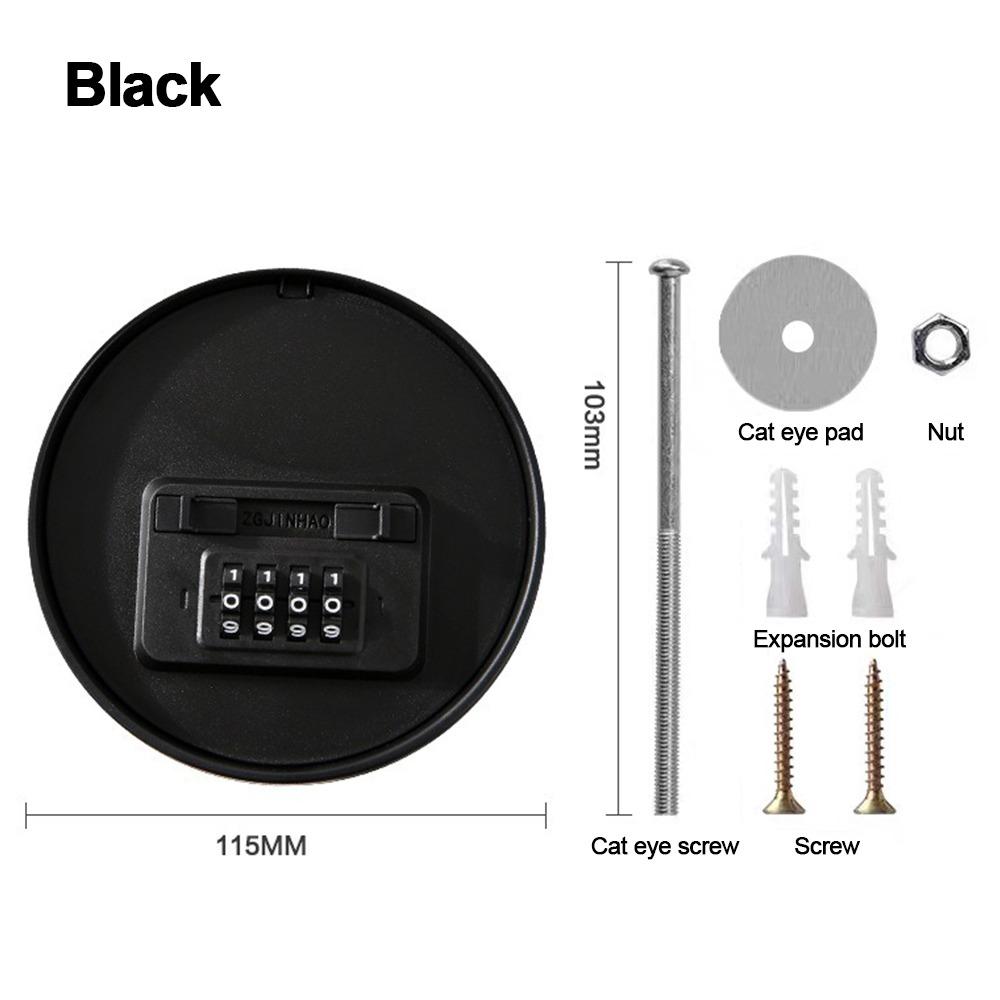 Round Shape Key Storage Case Hidden Combination Lock Useful Security Code Lock  Outdoor Use