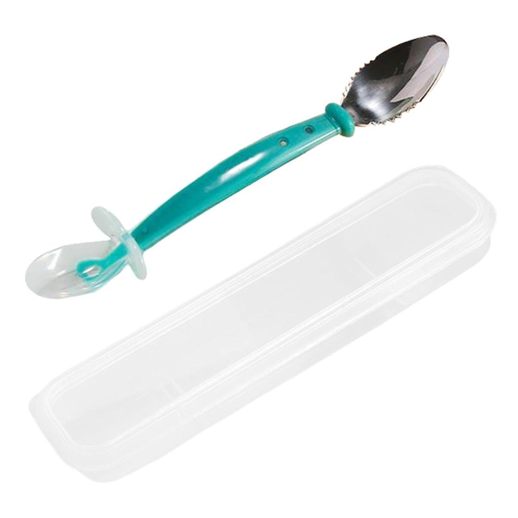 Silicone Reusable Educational Encourage self-feed Training Spoon Infant 6 Months+