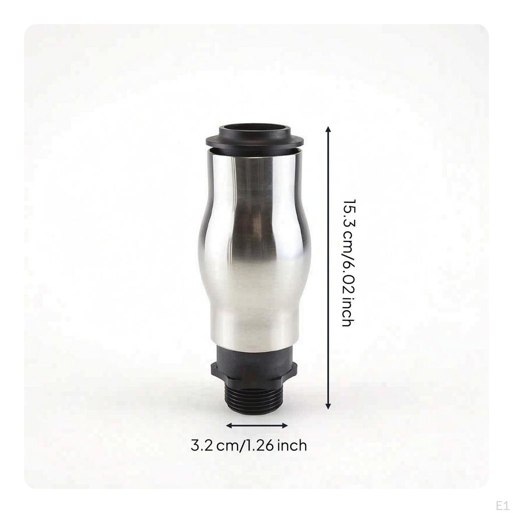 Water Fountain Spray Head Stainless Steel Nozzle Adjustable for Landscaped Pool