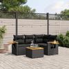 VidaXL Garden Lounge Set with Cushions 5 Pcs, Patio Sofas, Patio Furniture Set, Outdoor Furniture, Black 3226776