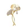 Ginkgo Biloba Brosche High-End-Damen Exquisite Corsage Tide High-End-Pin Leichte Luxus-Nischen-Accessoires