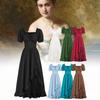 Lady Renaissance Medieval Gown Dress Cosplay Decoration Costume Performance Set