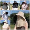 Wide Brim Sunscreen Fisherman Hat Breathable Neck Flap Hat Sunscreen Cap Sunshade Sun Hat  Beach