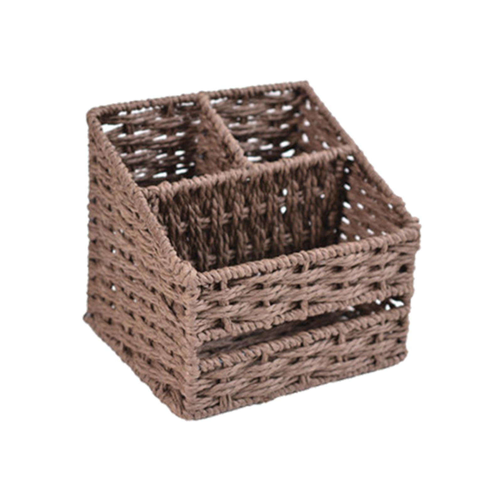 Facial Tissue Holder Dispenser Three Compartments Tissue Box for Home Dining Room