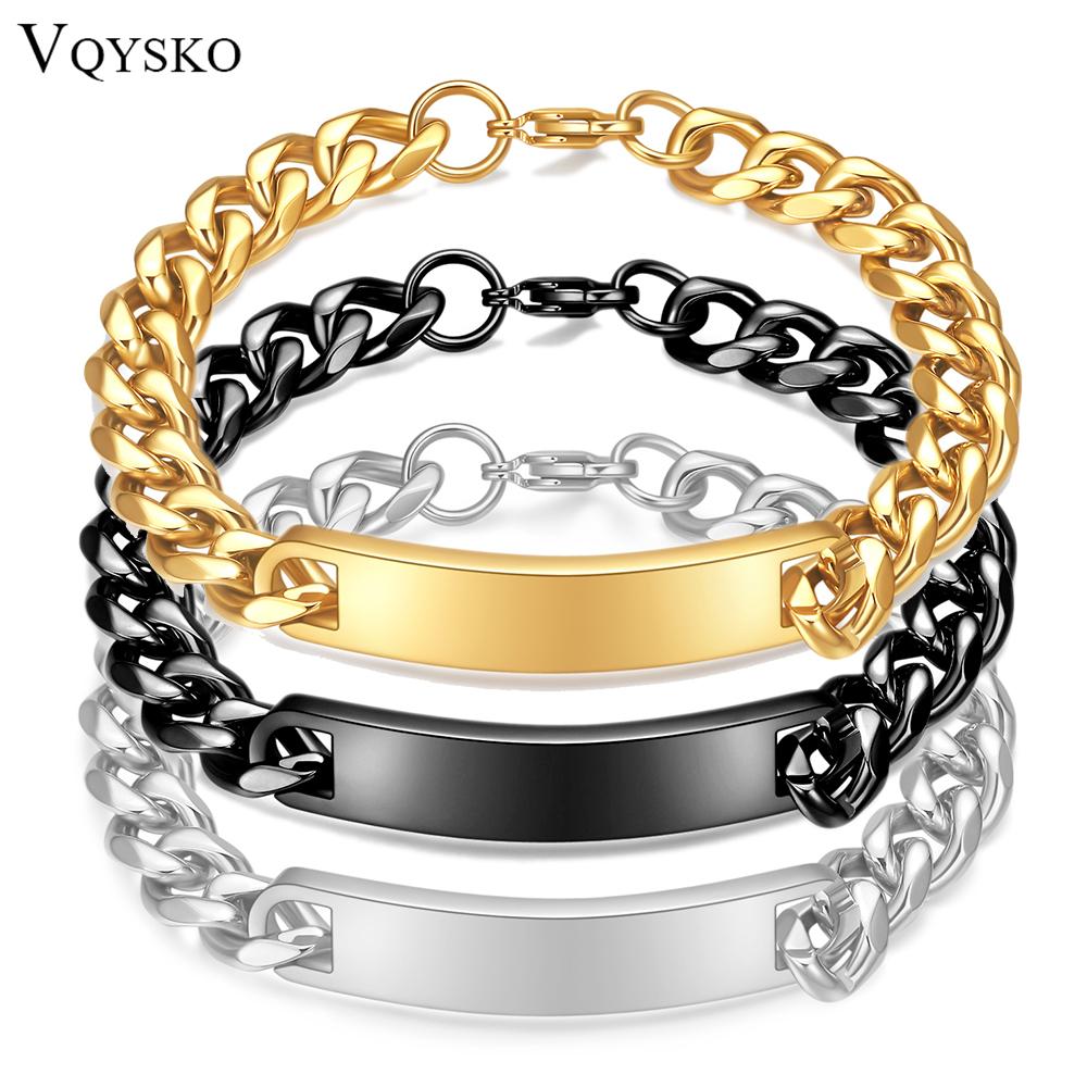 Personalized Partner Bracelet Made Of Stainless Steel Desired Bracelet For Couples Plate Pendant Christmas For Men