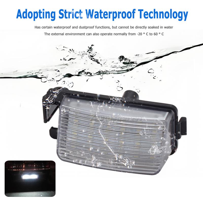 1 Pair Car LED License Plate Lights Number Plate Lamp for Nissan Tiida Livina Versa For Infiniti Skyline V36 G35 G37 350Z