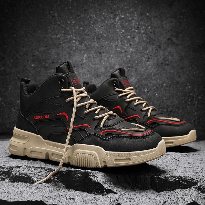 Shoes for Men Autumn New High Top Motorcycle Boots Outdoor Platform Fashion High Quality Ankle Boots Safety Shoes Man for Work