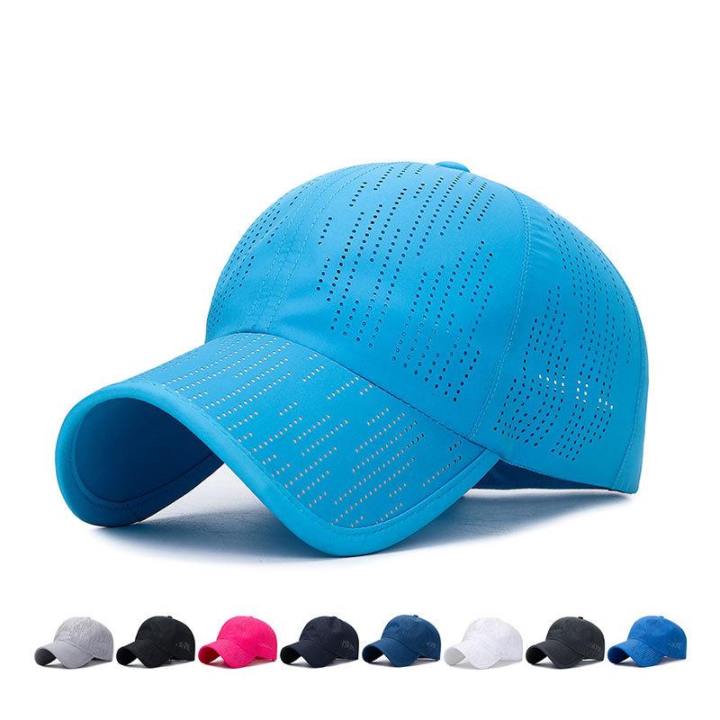 Summer Baseball Caps Men New Breathable Mesh Sunhat Outdoor Sports Quick Drying Thin Solid Colors Sunscreen Hats Women Cap