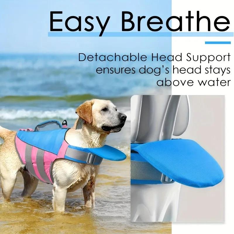 Dog Life Vest for Swimming Boating High Visibility Dog Lifesaver for Small Large Dogs Safety Puppy Preserver with Rescue Handle