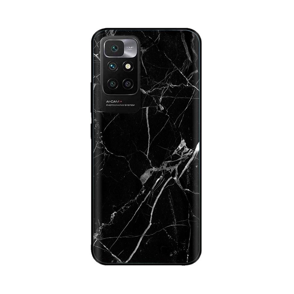 For Redmi10 Xiaomi Redmi 10 Case for Redmi 10 Prime Bumper 6.5 inch Soft TPU Silicone Cover For redmi10 Cases Marble Back Cover