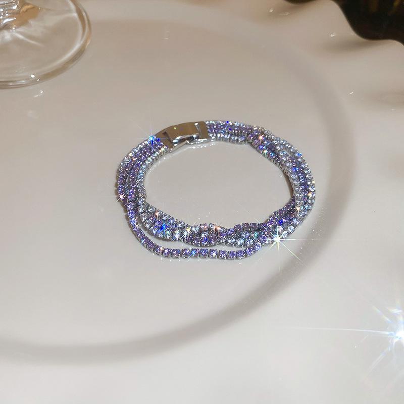 Zircon Flower Simple Niche Bracelet Light Luxury High Sense Fashion Versatile Bracelet Temperament Personalized Jewelry Women