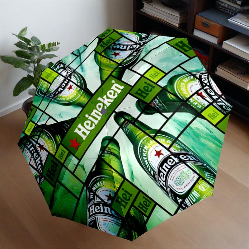 Open beer World Umbrella 8-Frame for Travel, Camping, Casual Lightweight Portable Umbrella, Essential for Every Family Holidays Gift