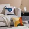 Retro geometric abstract print Cushion Cover Pillowcase Short Plush Invisible zipper Room Sofa Cushion Cover