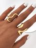Edelstahl 18K Gold Plated Ringe für Damen 2025 Farbecht Beliebt Party Personalisiert Übertrieben Anhänger Zirkon Geschenke