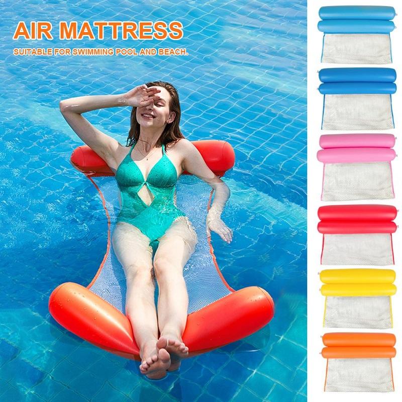 Inflatable Water Floating Hammock Float Pool Lounge Bed Swimming Chair Summer