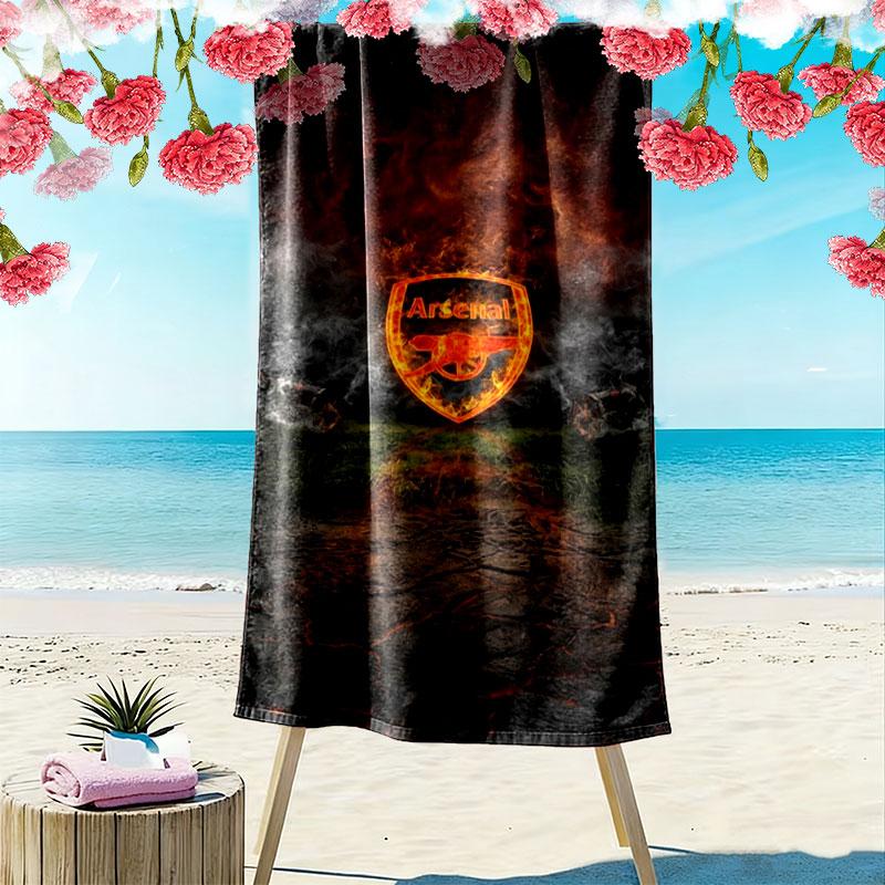 Arsenal F Print Beach Towel, Large Soft Quick Dry Towel for Beach Camping Swimming
