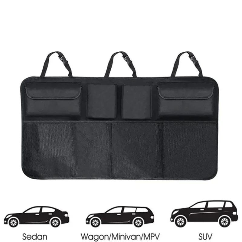 Multi Functional Car Trunk Storage Bag SUV Car Seat Back Hanging Bag Auto Storage Mesh Bag Car Interior Storage Accessories