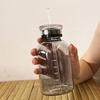 450/750ml Large Glass Water Bottle with Straw 2 Lids Clear Kawaii Drinking Bottle Leakproof Cup for Woman Girl