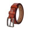 Genuine Leather Belt With Classic Pin Buckle For Casual And Formal Wear