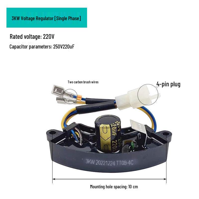 AVR Voltage Regulator for 2-8KW Gasoline Generator, Diesel Engine, Single/Three-Phase Equal Power