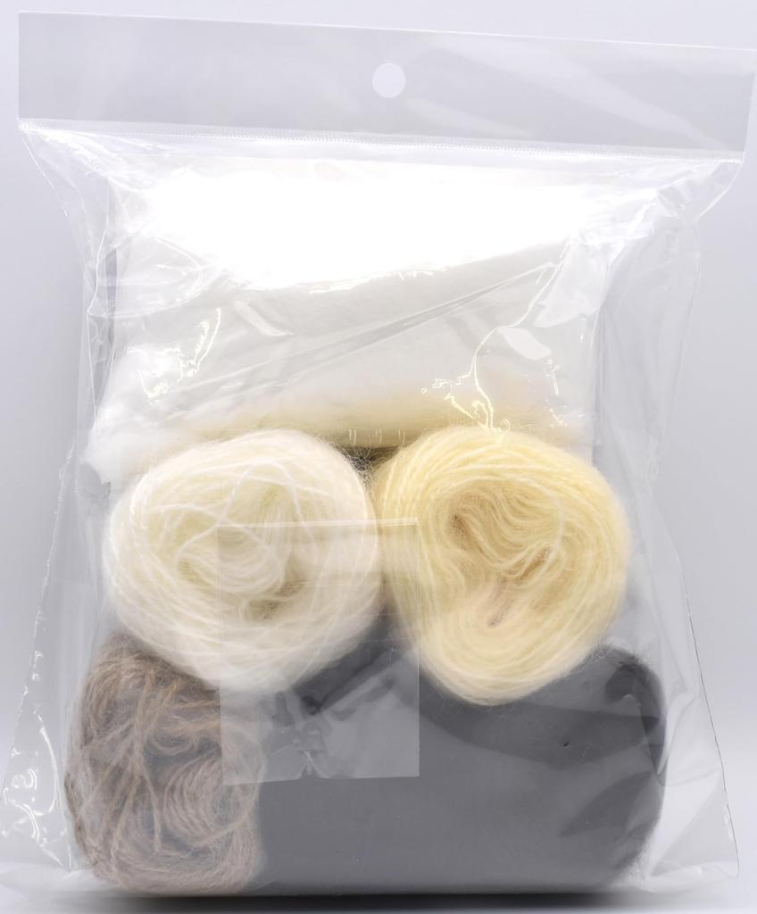Hamanaka Amigurumi Japanese Tit with Hamanaka Makes two size approximately wide x 6cm Kit Long-tailed (Made Mohair) - figures, 4.5cm high,
